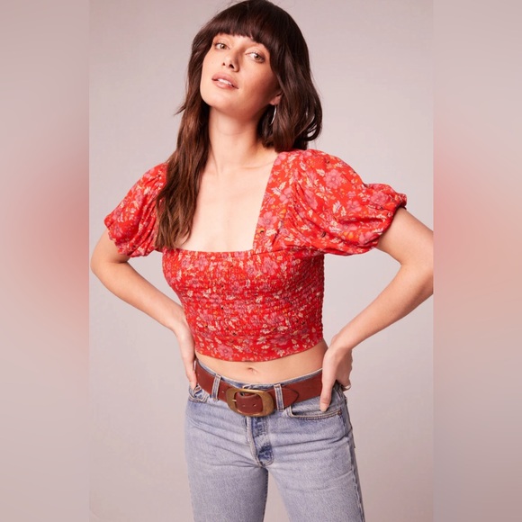 NWT Band of the Free Joelle Floral Smocked Top - Picture 3 of 5